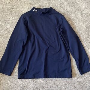 Under Armour Navy Mock Neck Performance Top